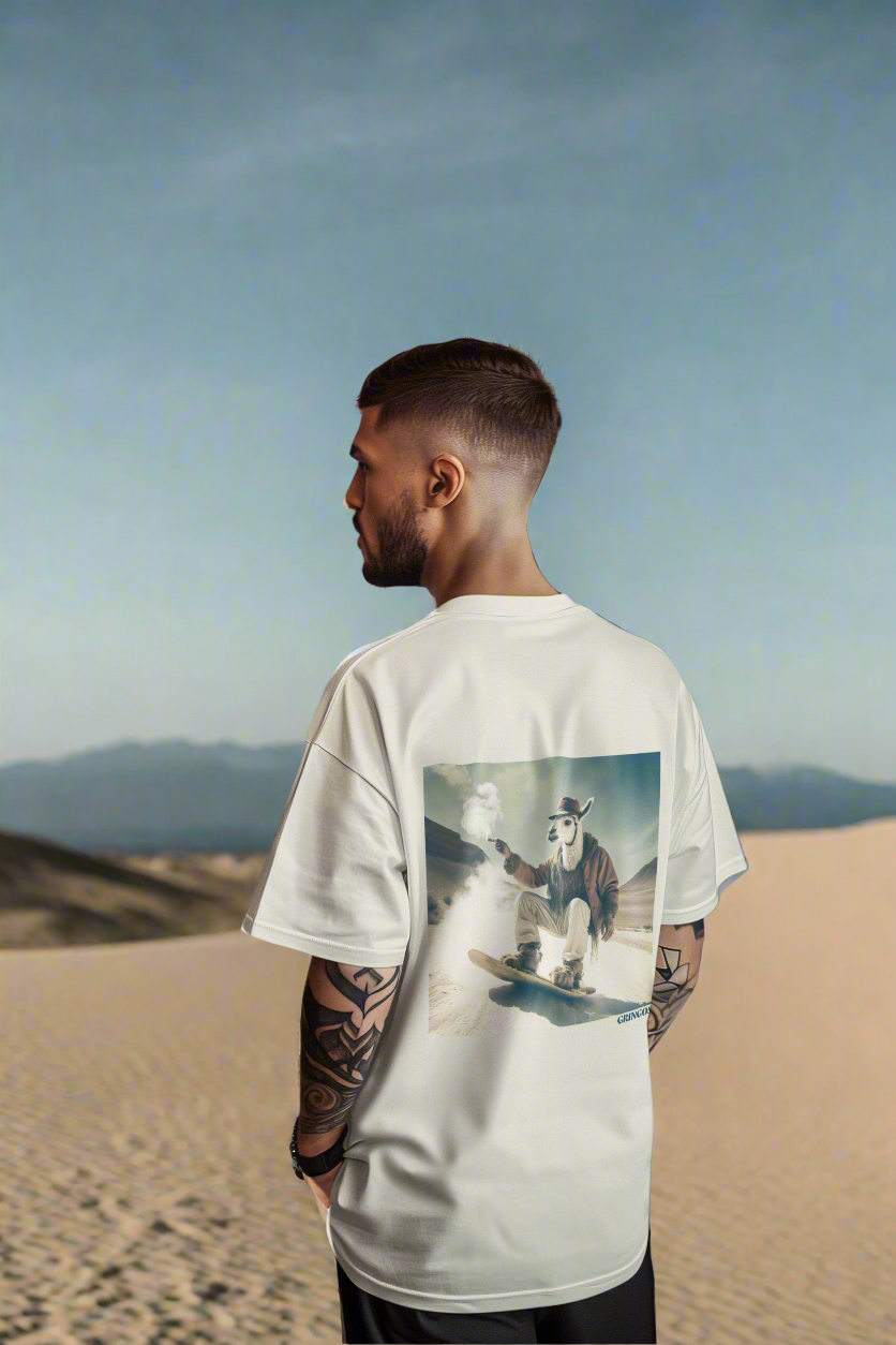 Sandboarding Llama Tee