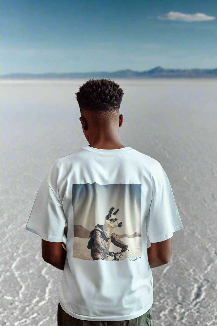Mountain Biking in Salt Flats Llama Tee