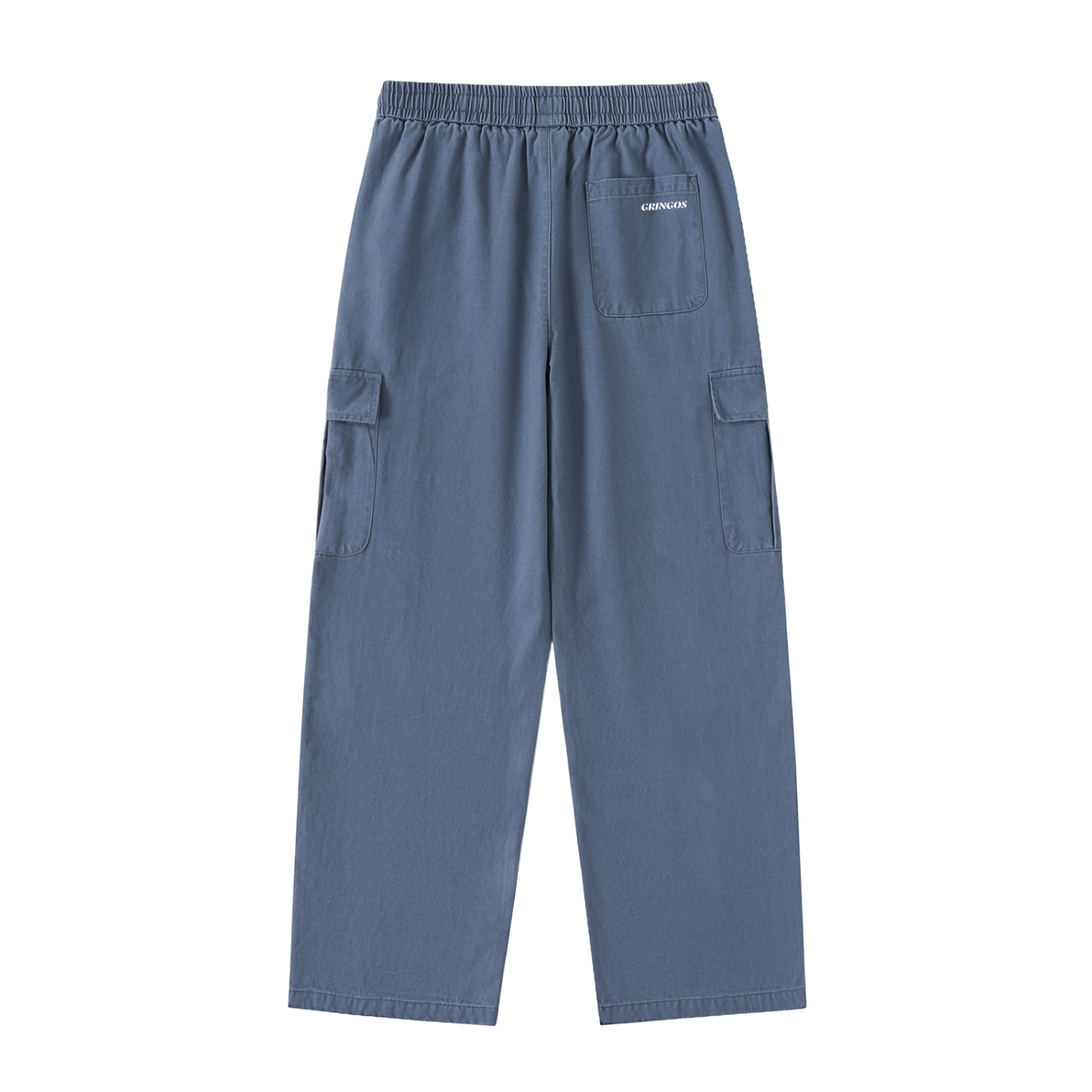 Gringos Drawstring Waist Straight-Leg Cargo Pants - Blue/Black/Green