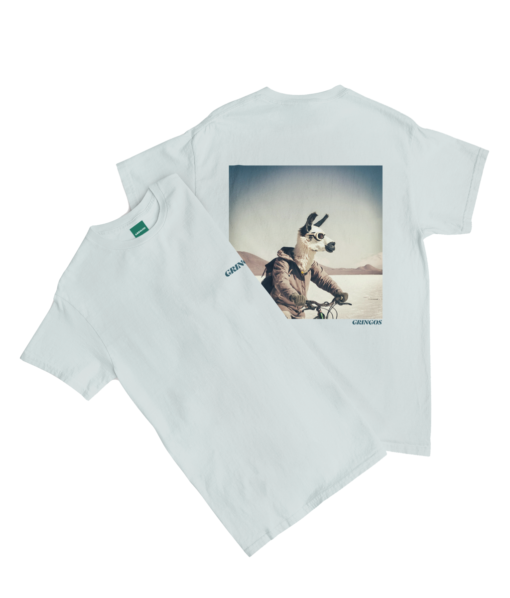 Mountain Biking in Salt Flats Llama Tee