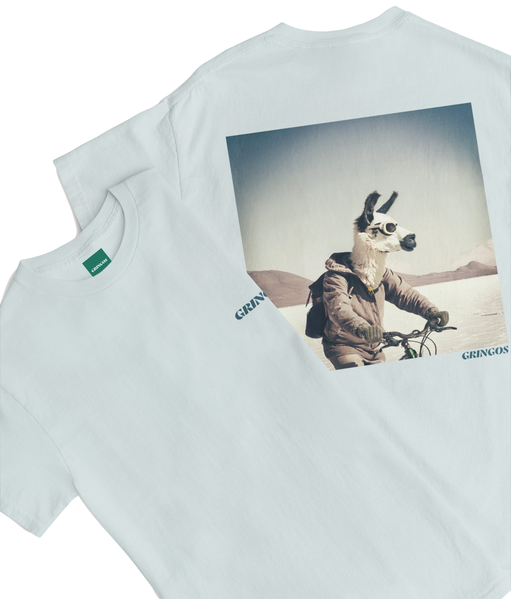 Mountain Biking in Salt Flats Llama Tee
