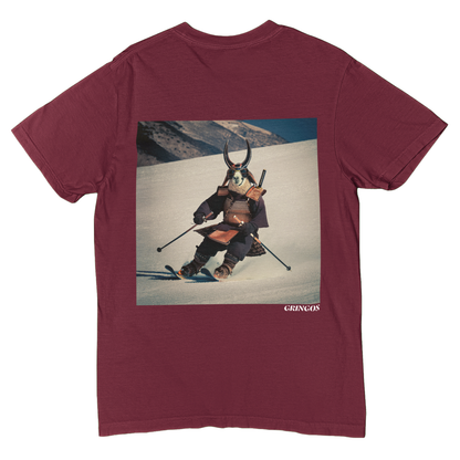Hakuba Samurai Skiing Llama - Premium Tee