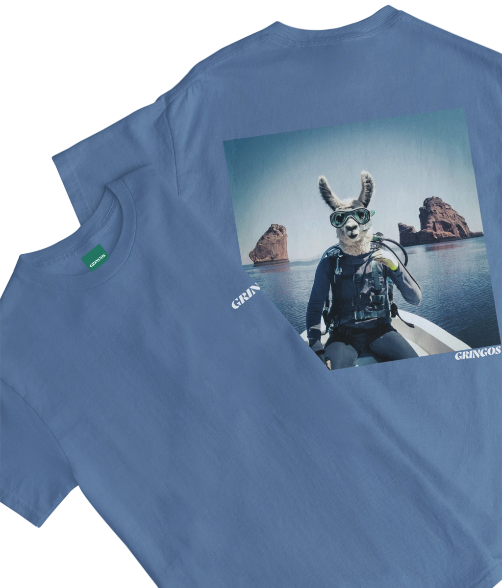 Scuba Diving Llama Tee